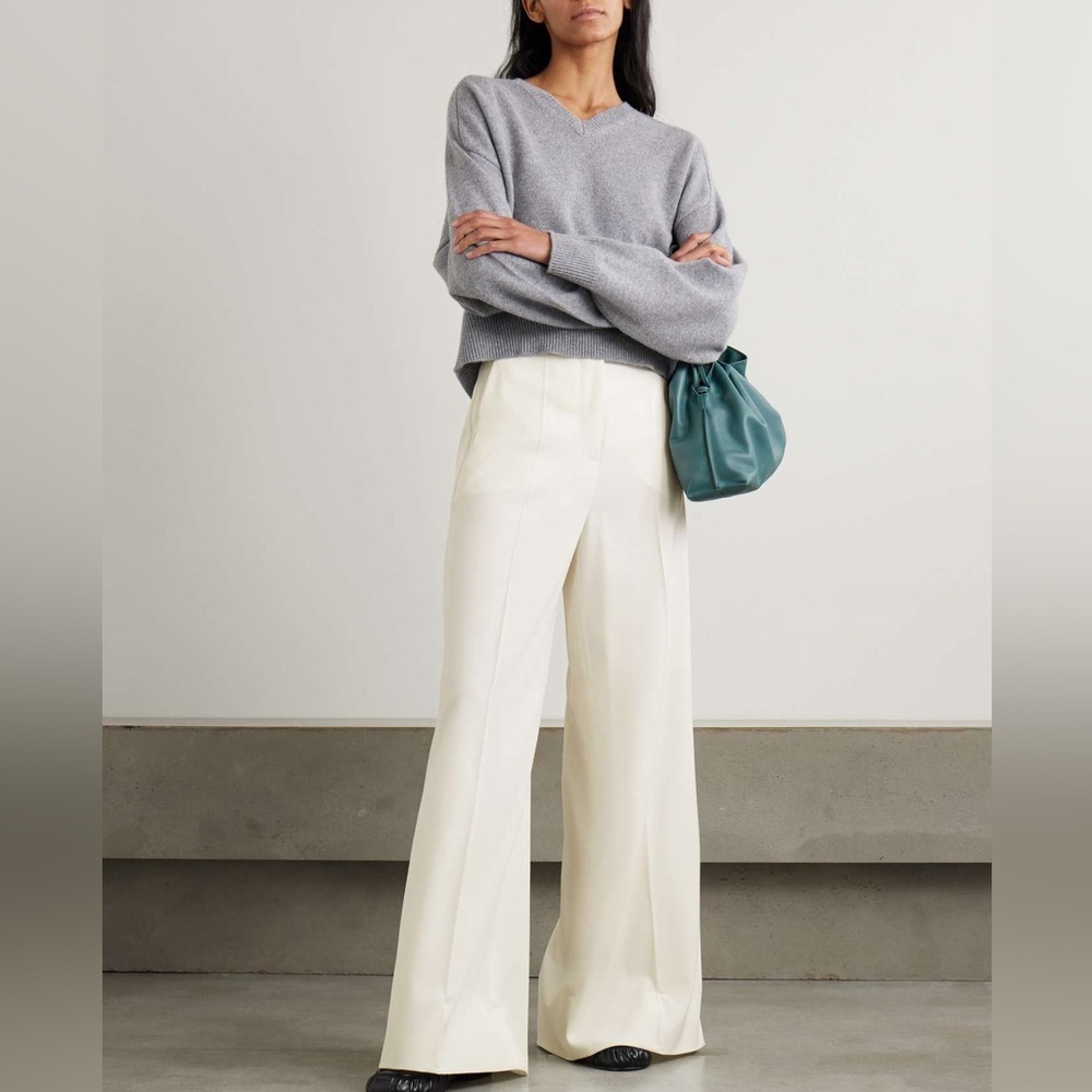 H&M Cream Wide-Leg Pants